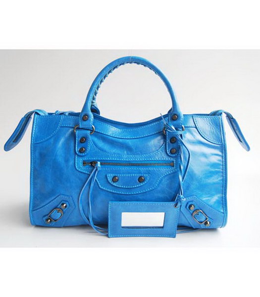 Balenciaga Giant City Bag Blue Light